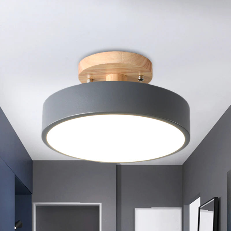 Modern Wooden LED Ceiling Light | Energy Efficient Flush Mount Fixture 6