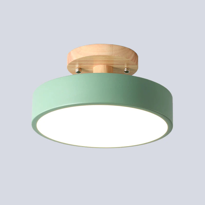 Modern Wooden LED Ceiling Light | Energy Efficient Flush Mount Fixture 7