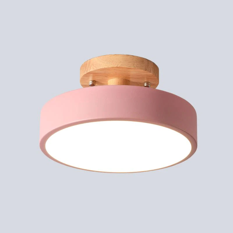 Modern Wooden LED Ceiling Light | Energy Efficient Flush Mount Fixture 8