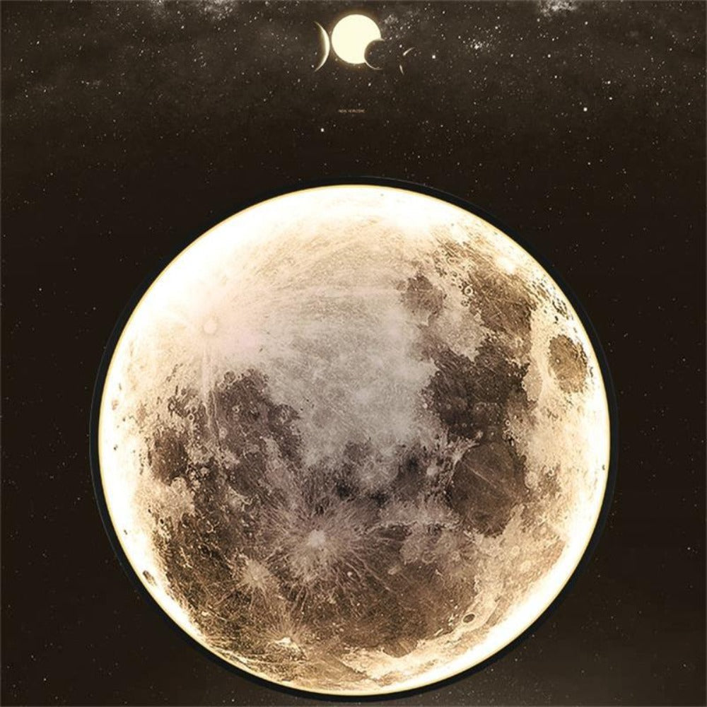Realistic 3D Moon Wall Light | Energy-Efficient & Dimmable 8