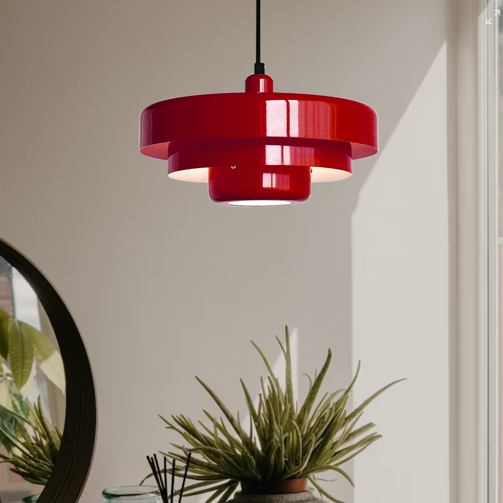 Retro-Inspired Pendant Light | Mid-Century Metal Fixture 9