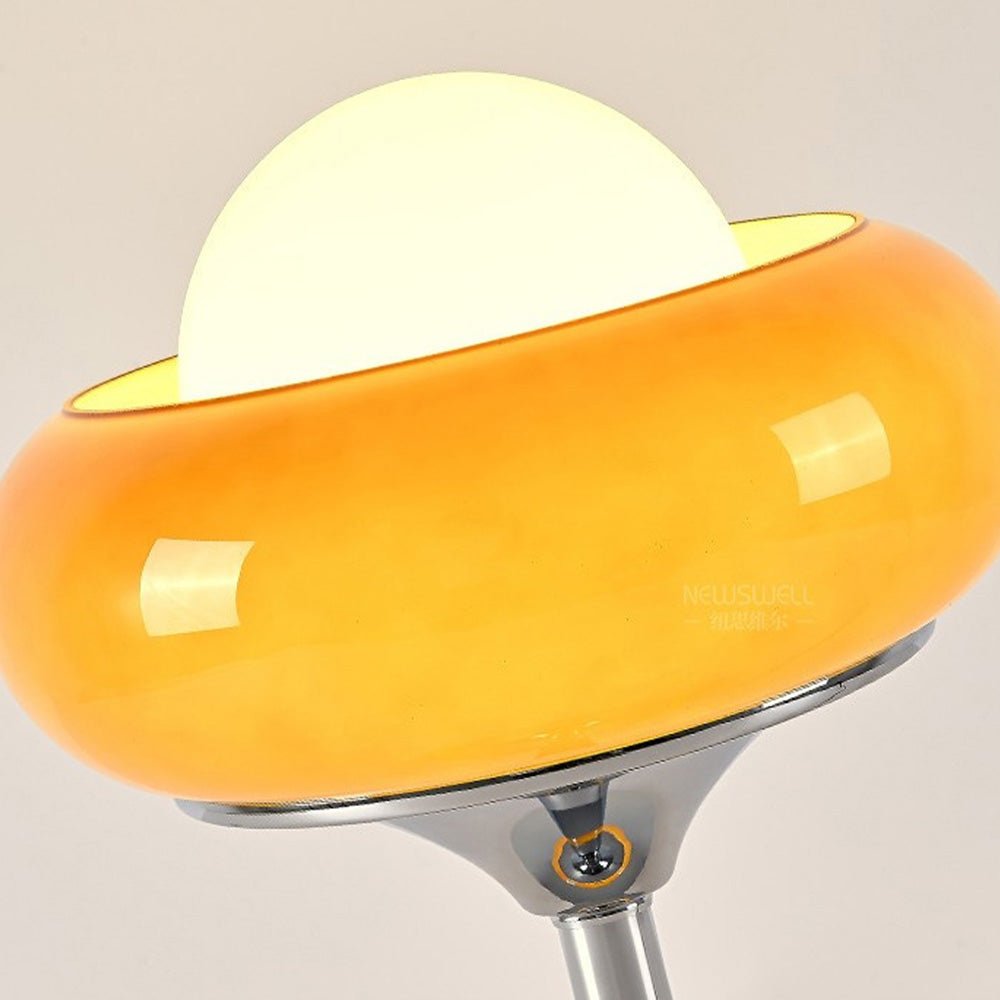 Retro Yellow Glass Table Lamp | Elegant Design & Warm Glow 4
