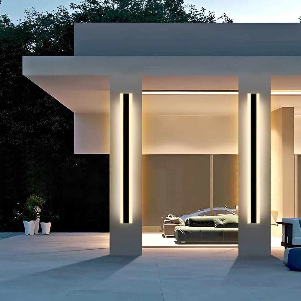 Sleek Black LED Outdoor Wall Light | Colour-Changing & Dimmable 5