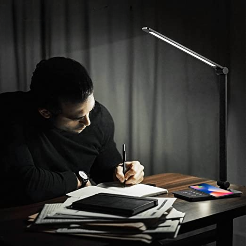 Sleek LED Desk Lamp | Wireless Charging & Adjustable Light 2