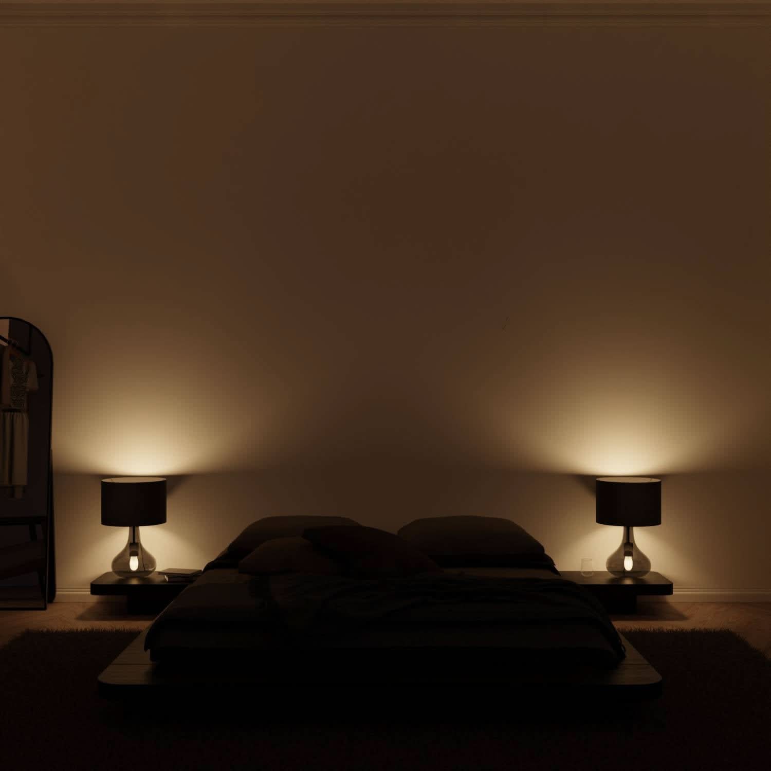 Sleek Modern Bedside Lamp | Dual Bulb Design 2