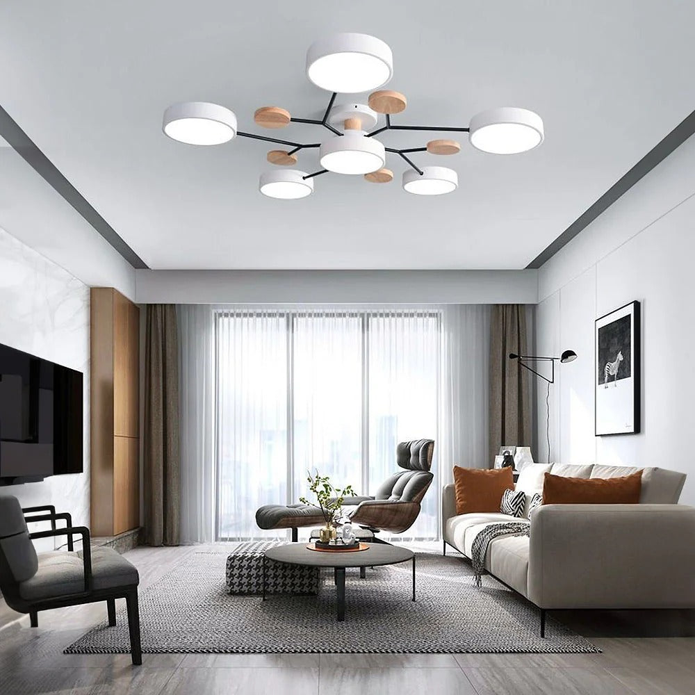 Sleek Modern Ceiling Light | LED Flush Mount Chandelier 10