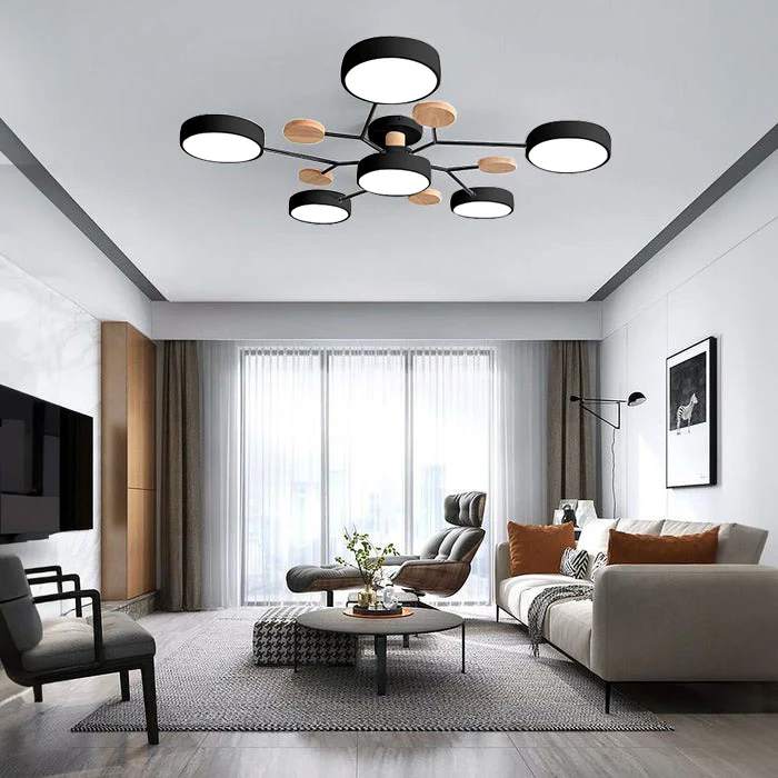 Sleek Modern Ceiling Light | LED Flush Mount Chandelier 11