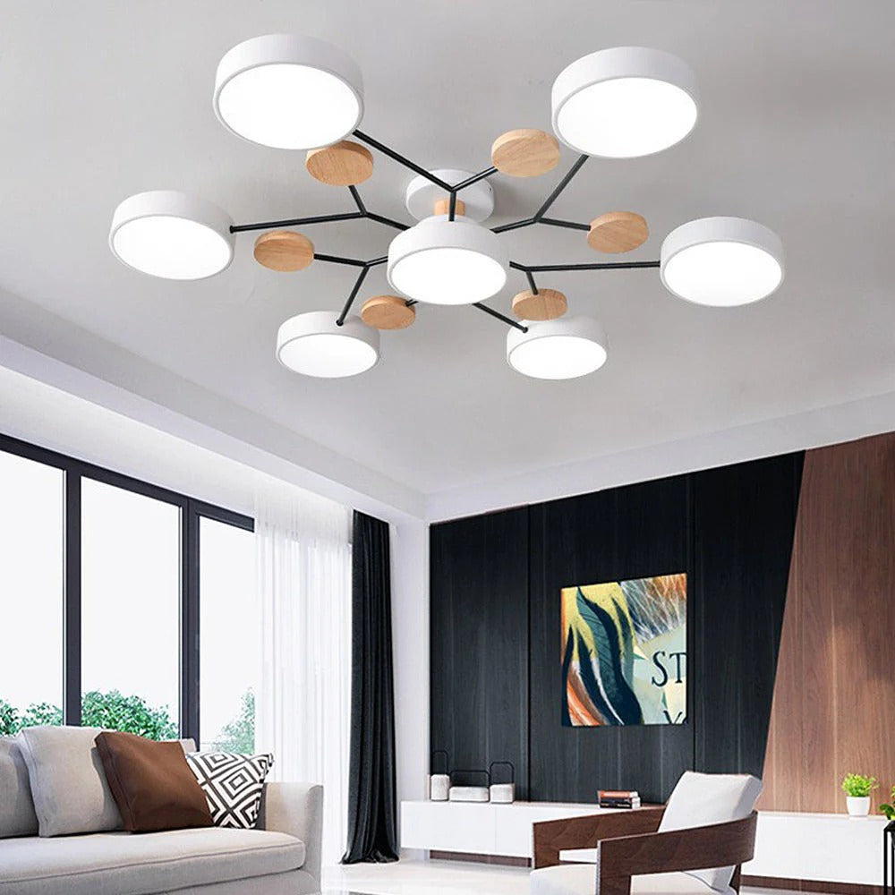 Sleek Modern Ceiling Light | LED Flush Mount Chandelier 12