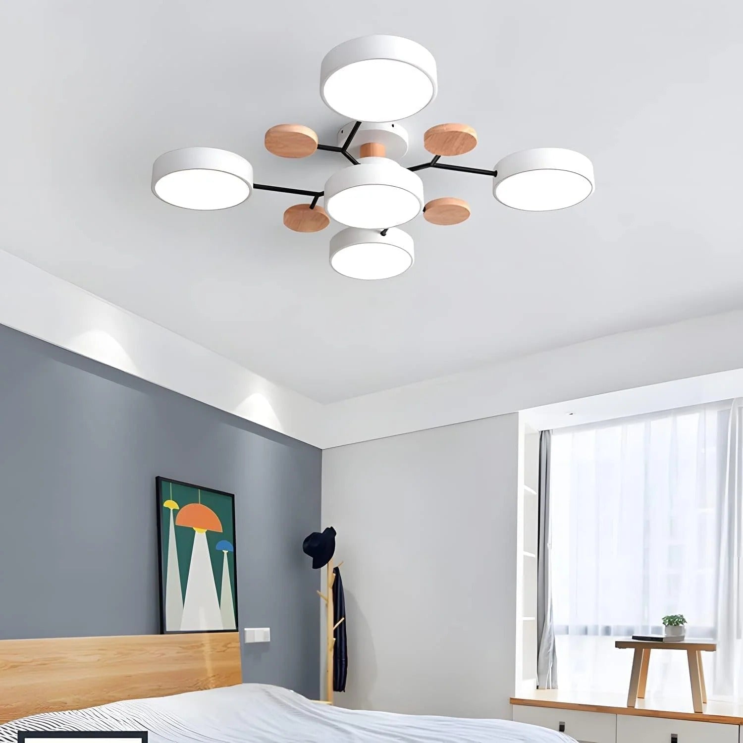 Sleek Modern Ceiling Light | LED Flush Mount Chandelier 15