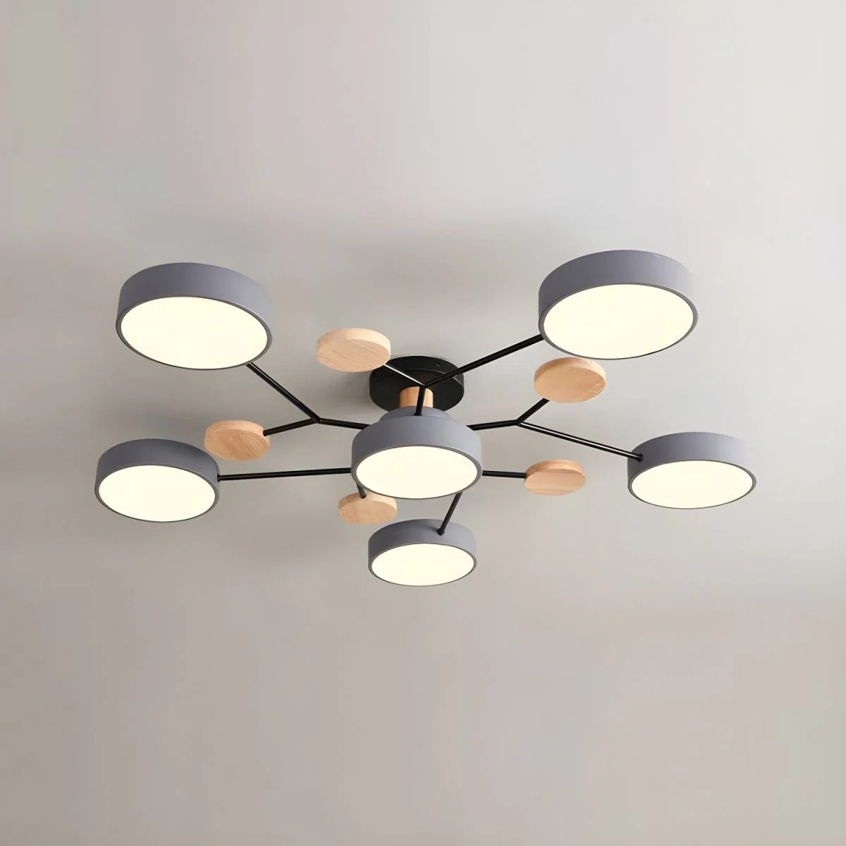 Sleek Modern Ceiling Light | LED Flush Mount Chandelier 9