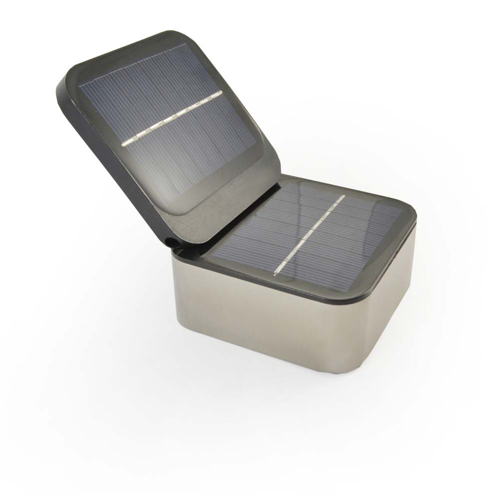 Sleek Solar Wall Light | Stainless Steel & Dual Panel Technology 4