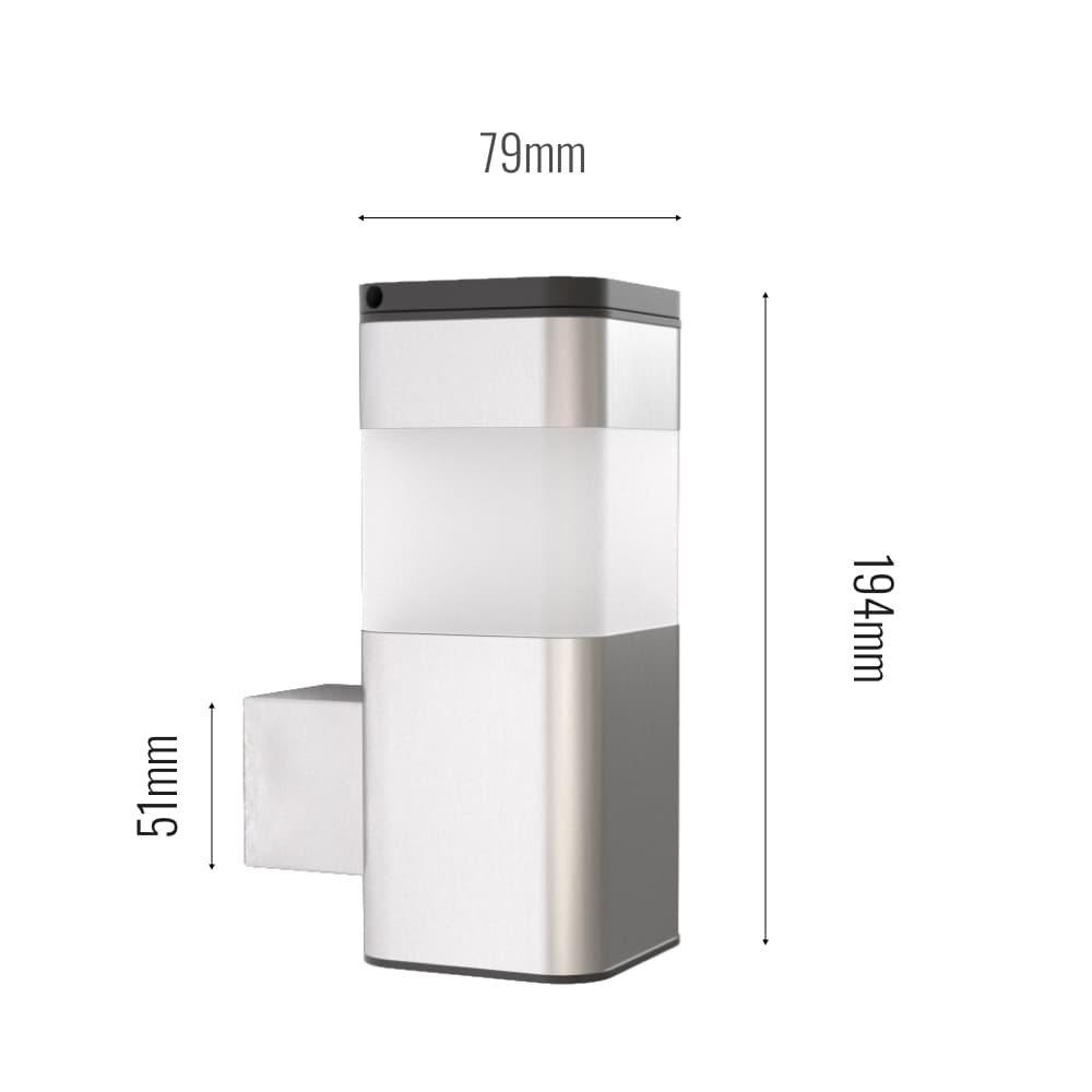 Sleek Solar Wall Light | Stainless Steel & Dual Panel Technology 6