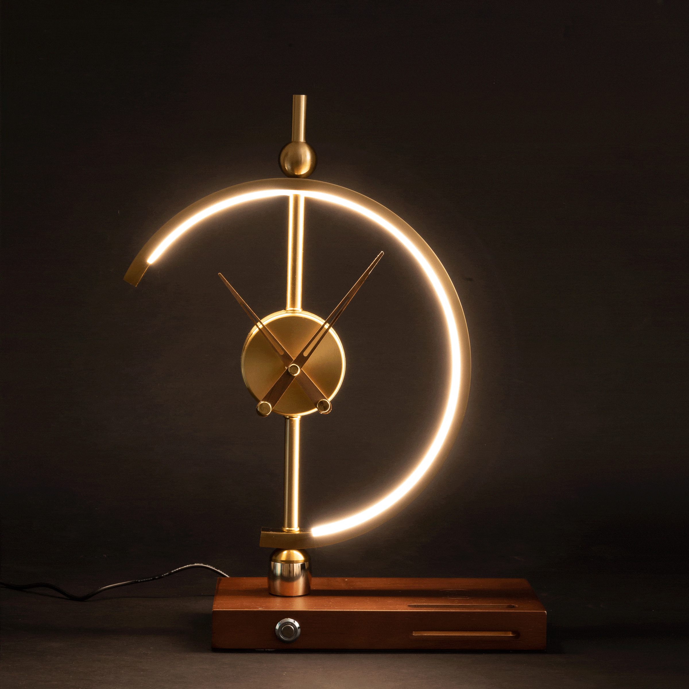 Sleek Table Lamp | Wireless Charger & Clock 5
