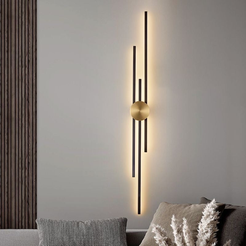 Sleek Vertical LED Wall Light | Modern Iron Fixture 1