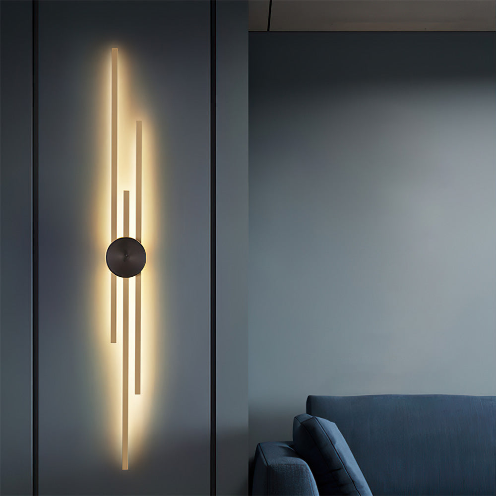 Sleek Vertical LED Wall Light | Modern Iron Fixture 8