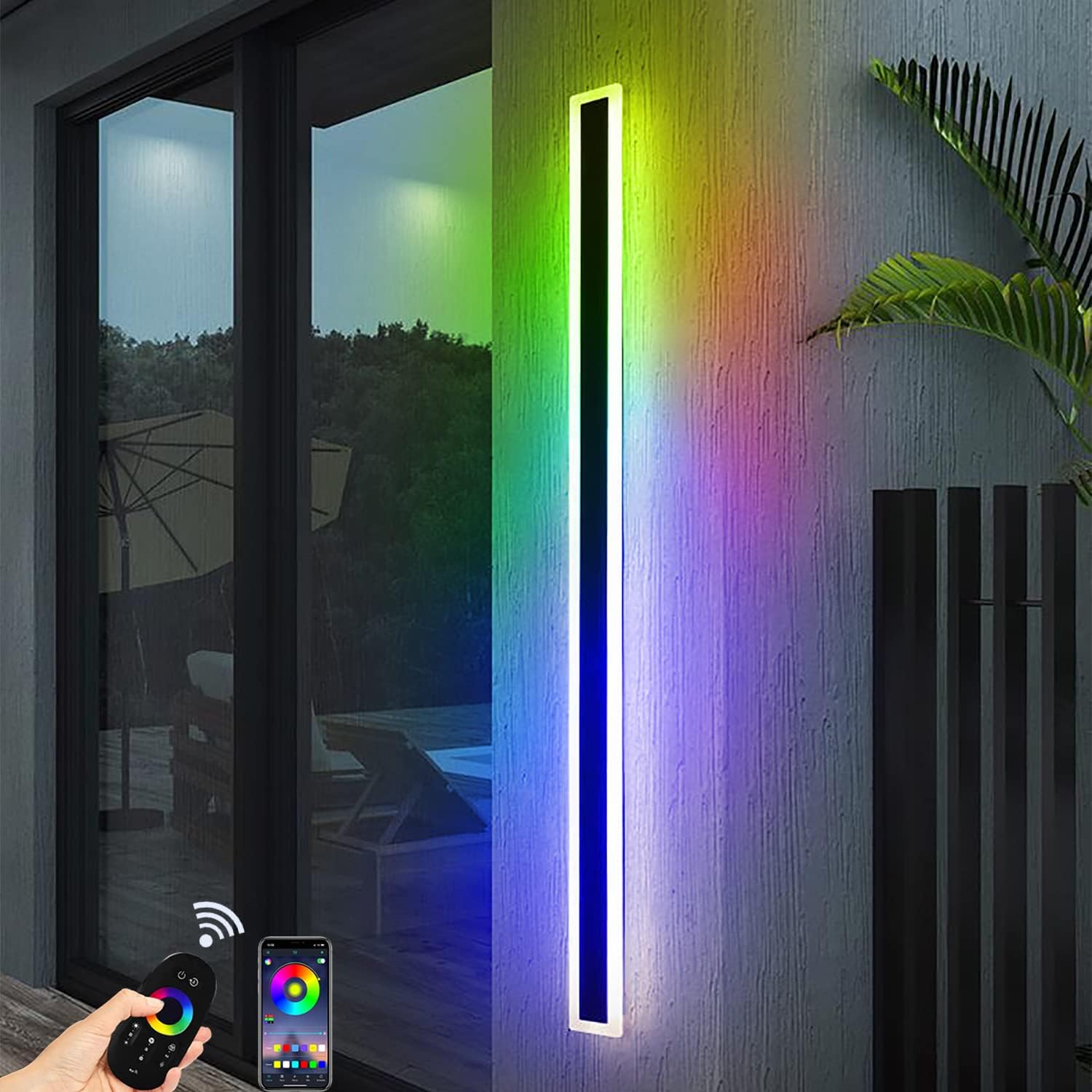 Smart Outdoor Wall Light | Dimmable RGB LED 1