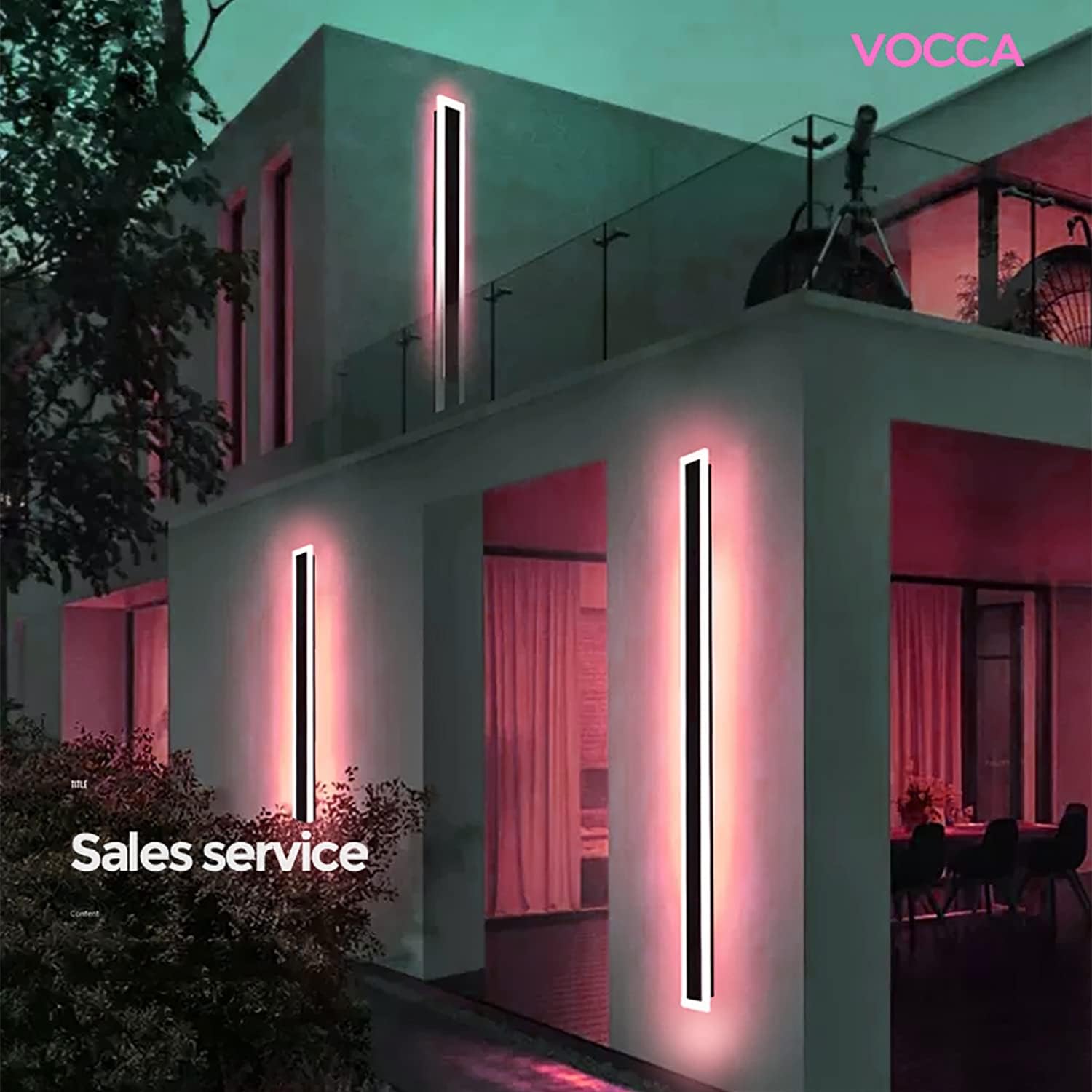 Smart Outdoor Wall Light | Dimmable RGB LED 7