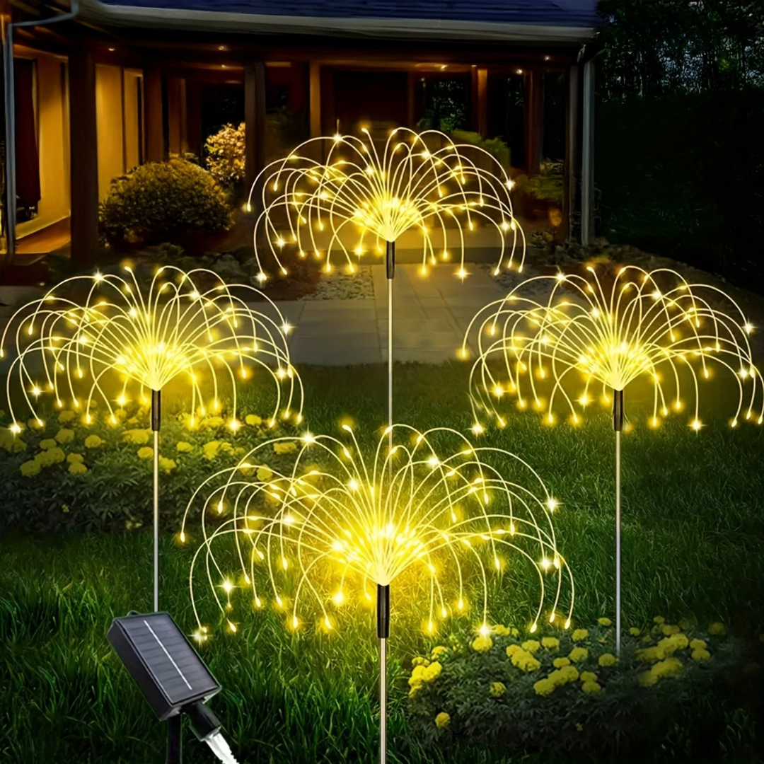 Solar Garden Lights | LED Firework Effect & Waterproof 0