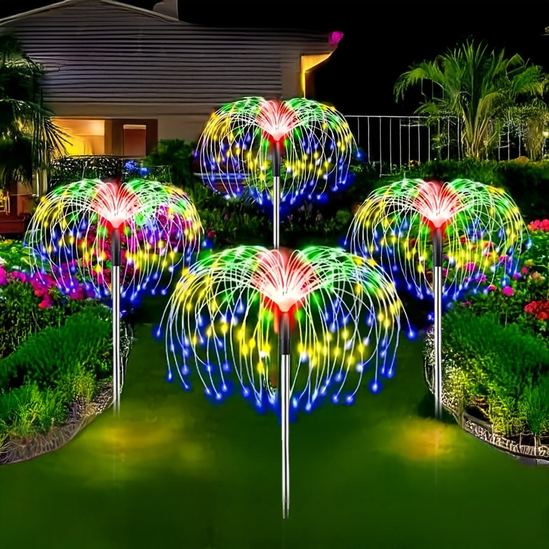Solar Garden Lights | LED Firework Effect & Waterproof 3