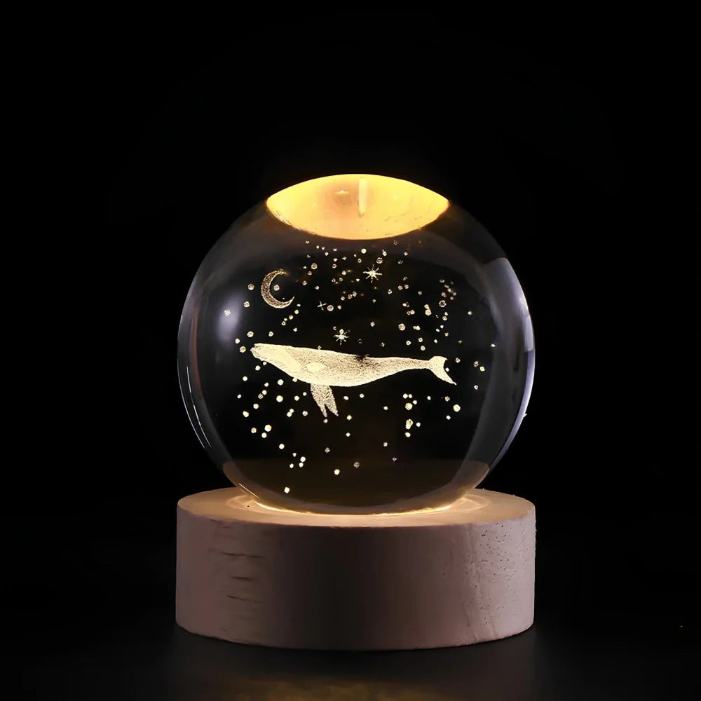 Stunning 3D Crystal LED Night Light | USB Powered & Elegant Design 10
