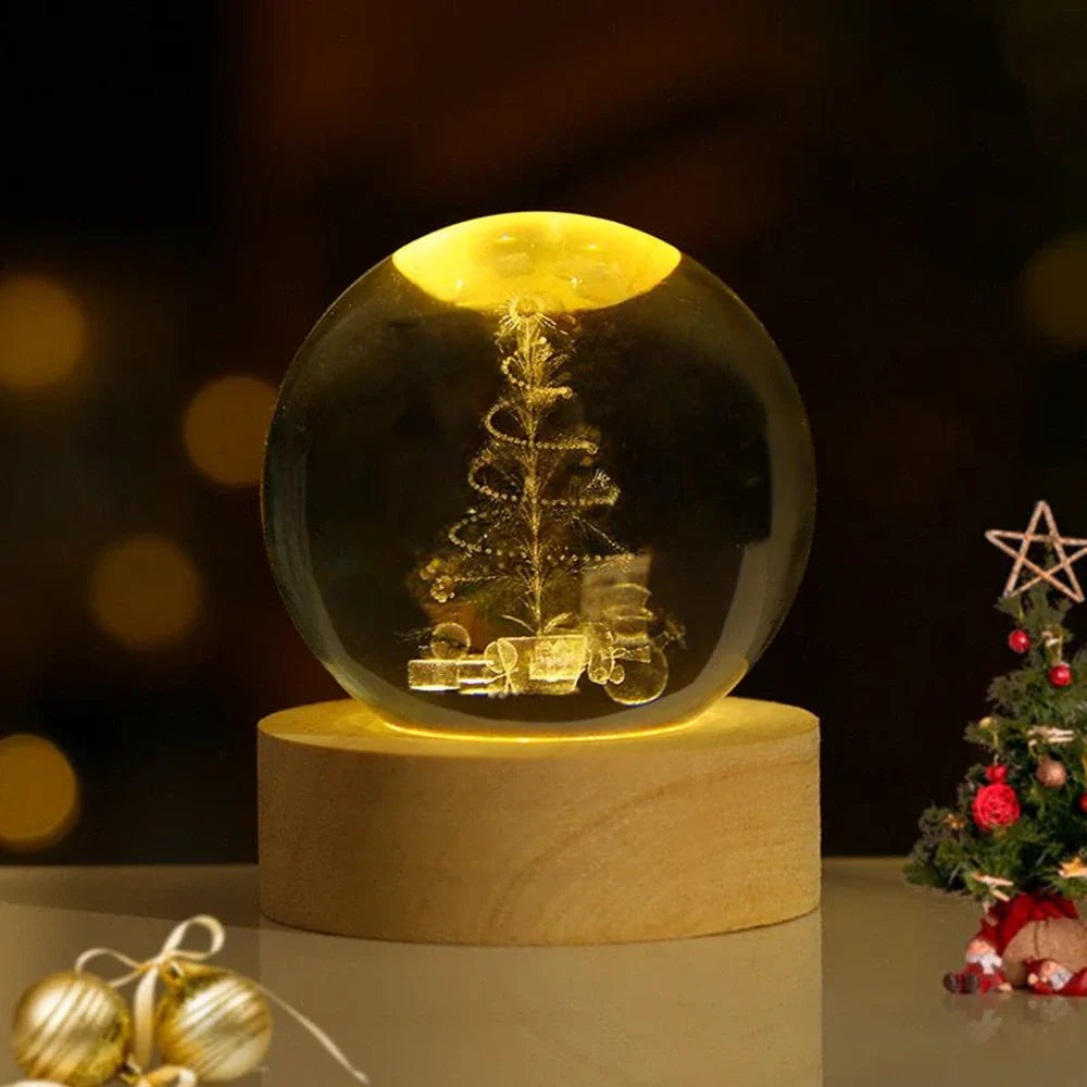 Stunning 3D Crystal LED Night Light | USB Powered & Elegant Design 12