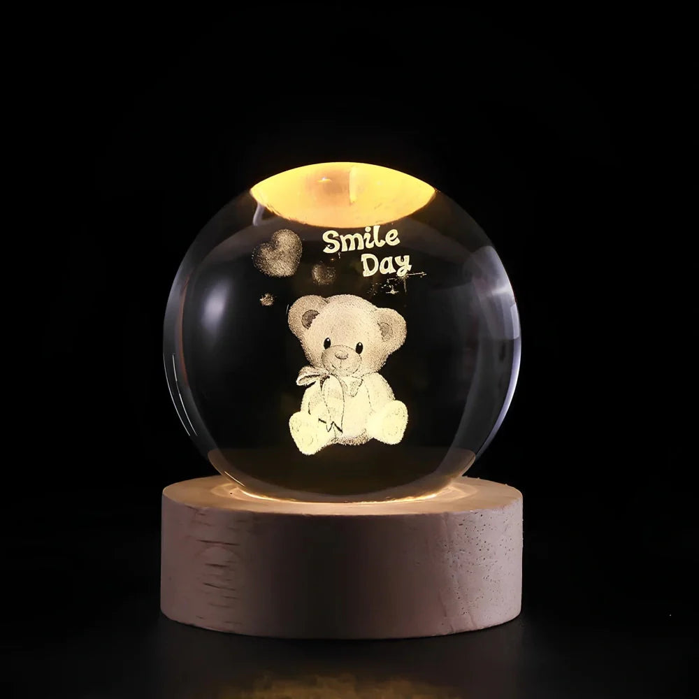Stunning 3D Crystal LED Night Light | USB Powered & Elegant Design 16