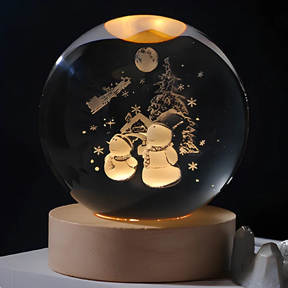 Stunning 3D Crystal LED Night Light | USB Powered & Elegant Design 18