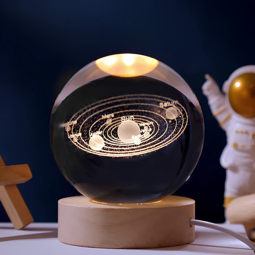 Stunning 3D Crystal LED Night Light | USB Powered & Elegant Design 2