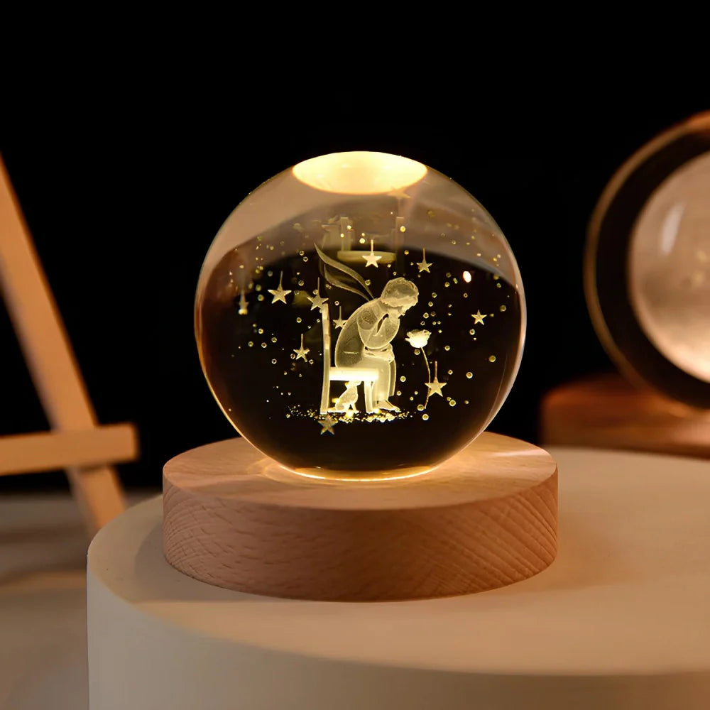 Stunning 3D Crystal LED Night Light | USB Powered & Elegant Design 20