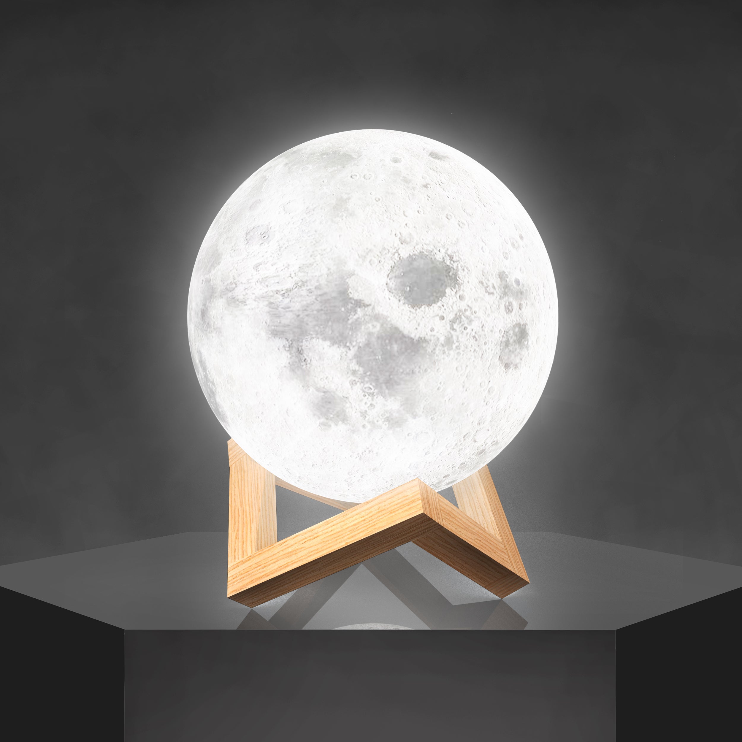 Stylish 3D Moon Lamp | Rechargeable & Color Changing 2