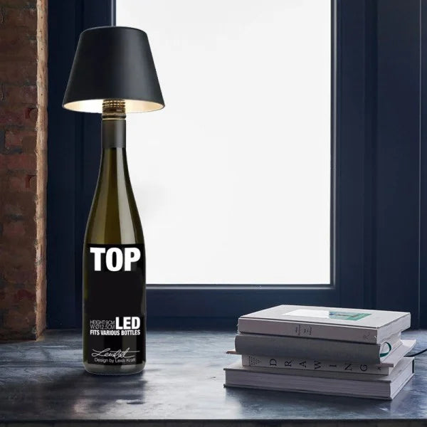 Stylish LED Table Lamp Shade | Wine Bottle Compatible 7