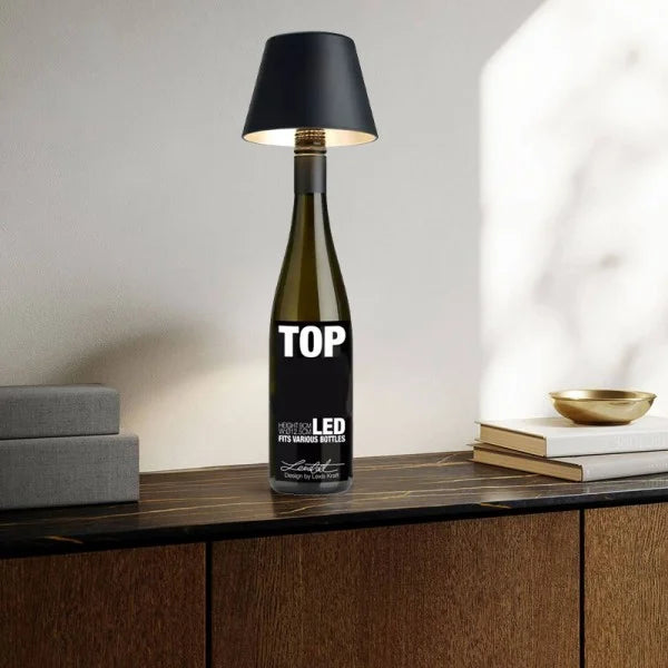 Stylish LED Table Lamp Shade | Wine Bottle Compatible 8