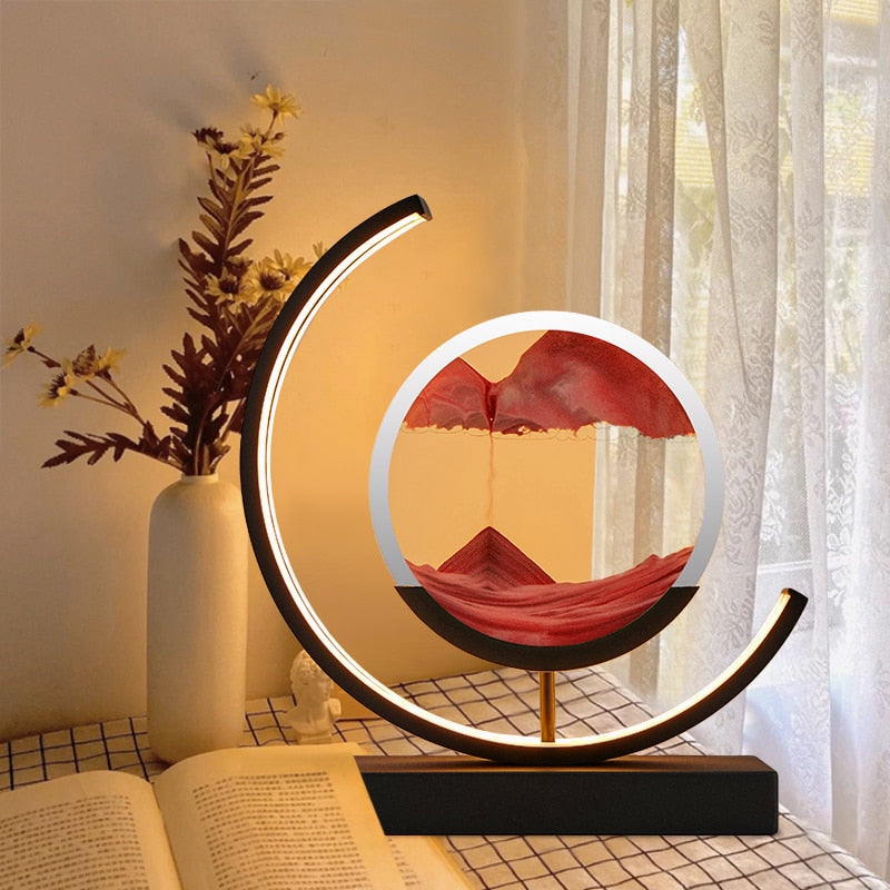 Stylish LED Table Lamp | Sand Art Design & Ambient Lighting 3