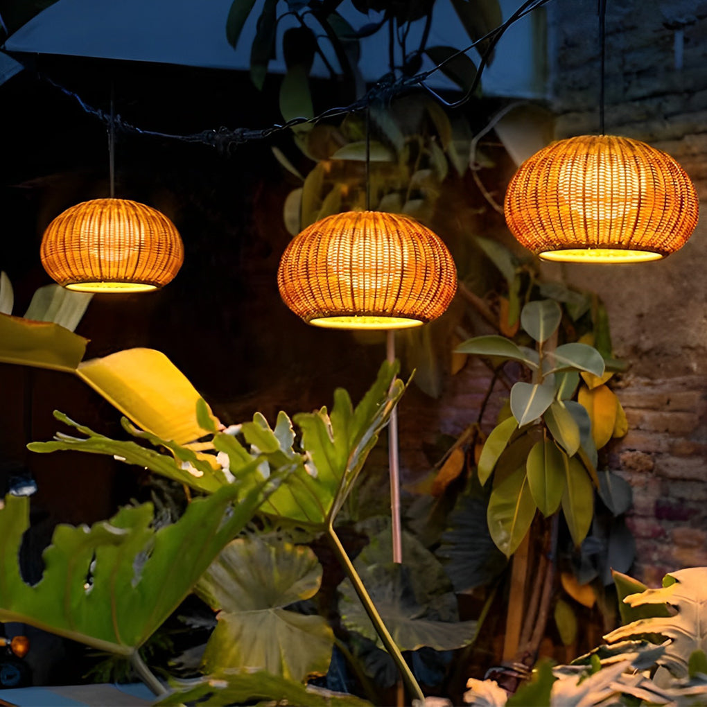 Stylish Rattan Outdoor Light | Weather-Resistant & Versatile 1
