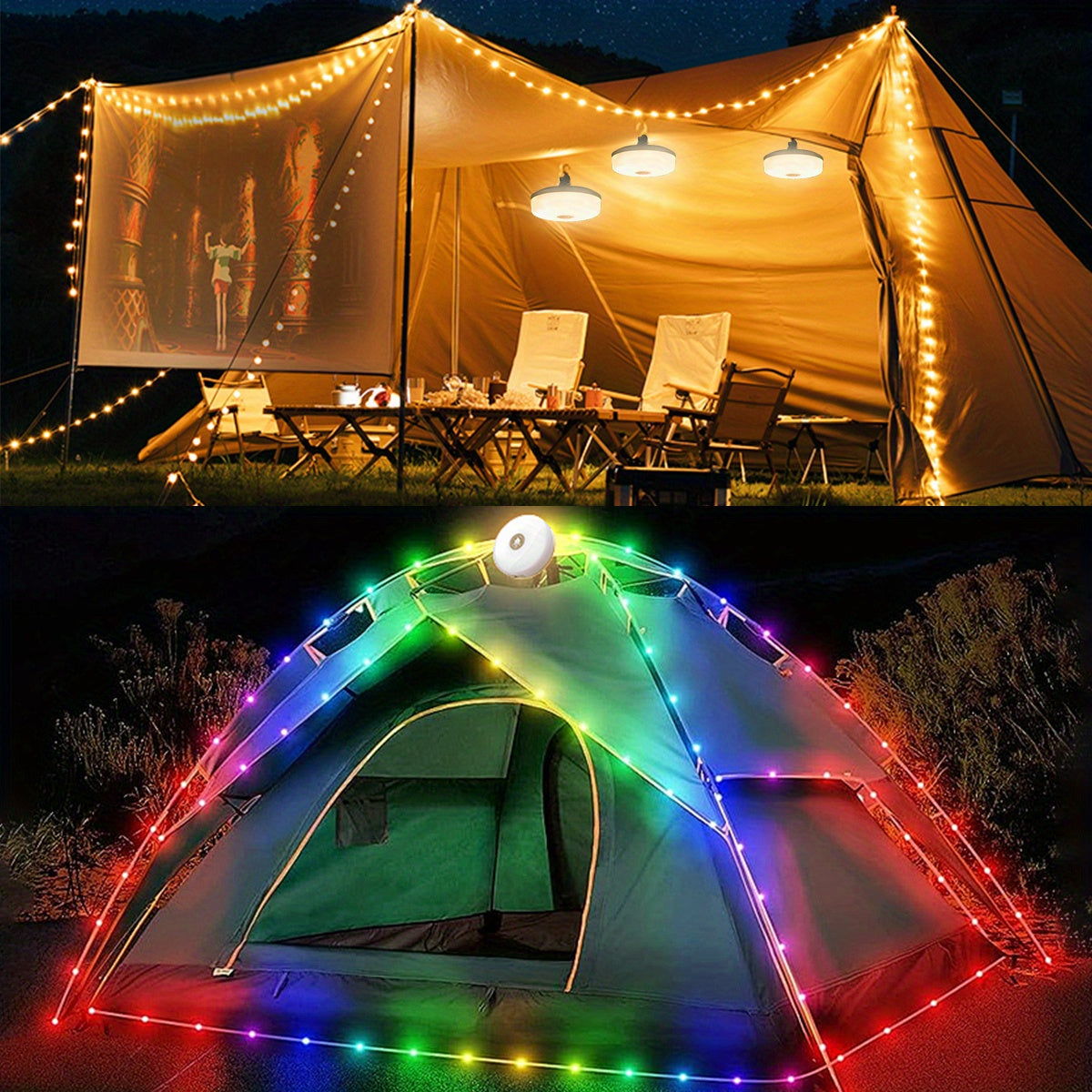 USB Rechargeable Outdoor String Lights | Color Changing & Portable 1