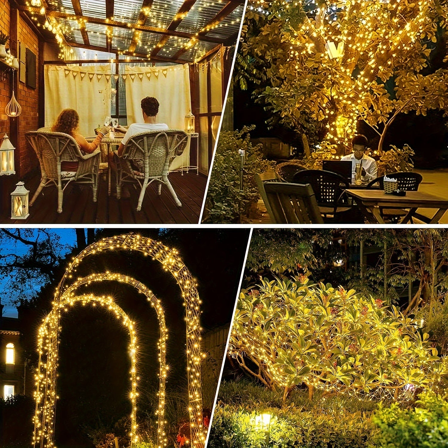 Vibrant Solar Powered Fairy Lights | 200 LED Outdoor String Lights 7
