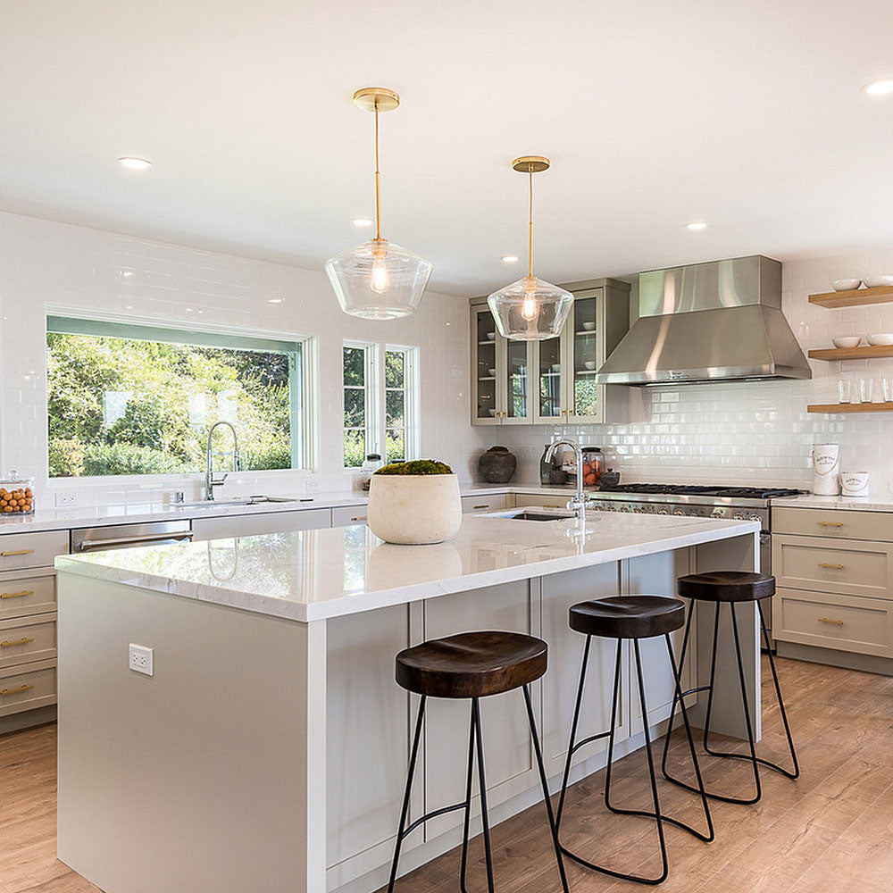 Vintage Industrial Glass Pendant Light | Kitchen Pendant Lighting & Elegant Design 5