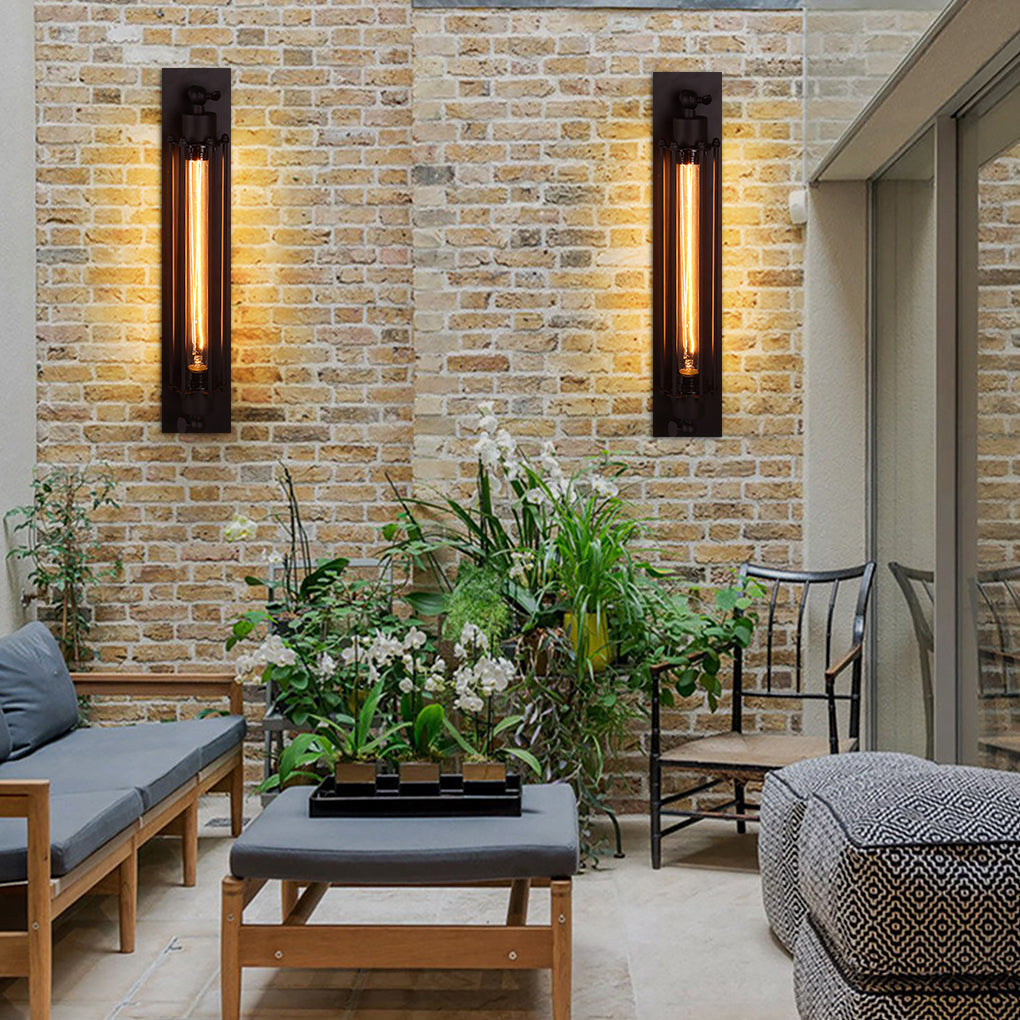 Vintage Industrial Wall Light | Durable Wrought Iron Design 6