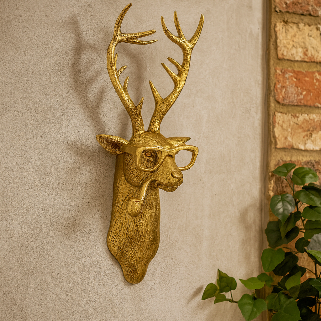 Vintage Resin Animal Head Sculpture | Handcrafted Wall Art 0