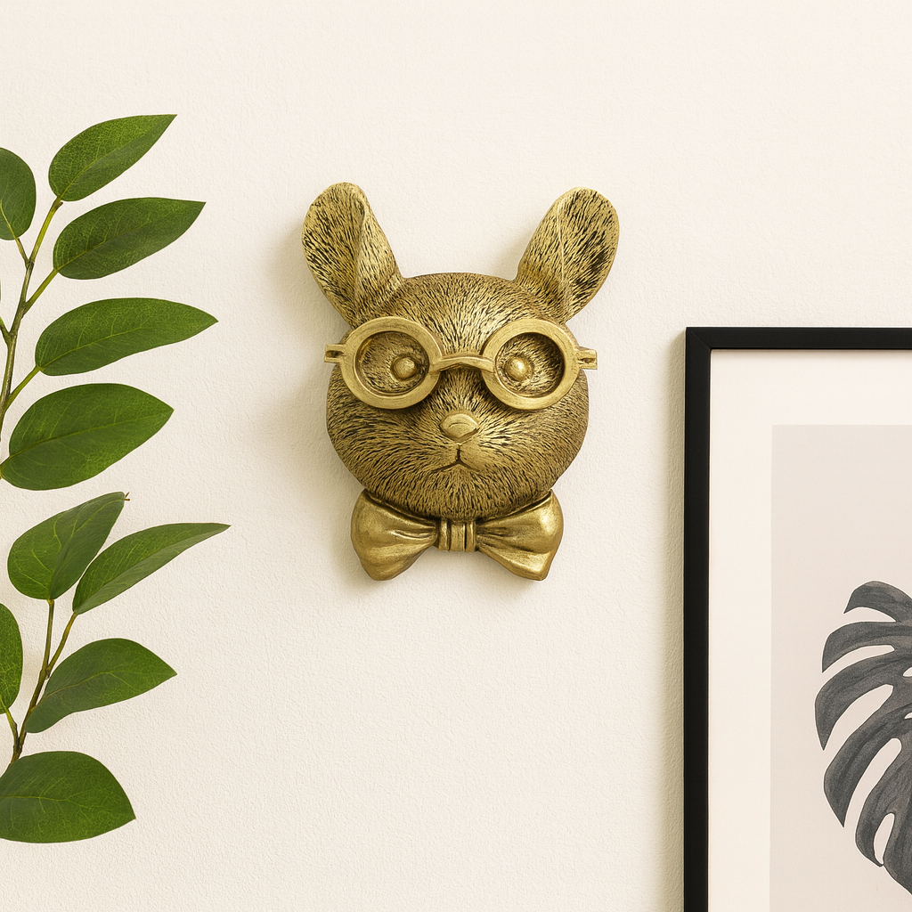 Vintage Resin Animal Head Sculpture | Handcrafted Wall Art 3