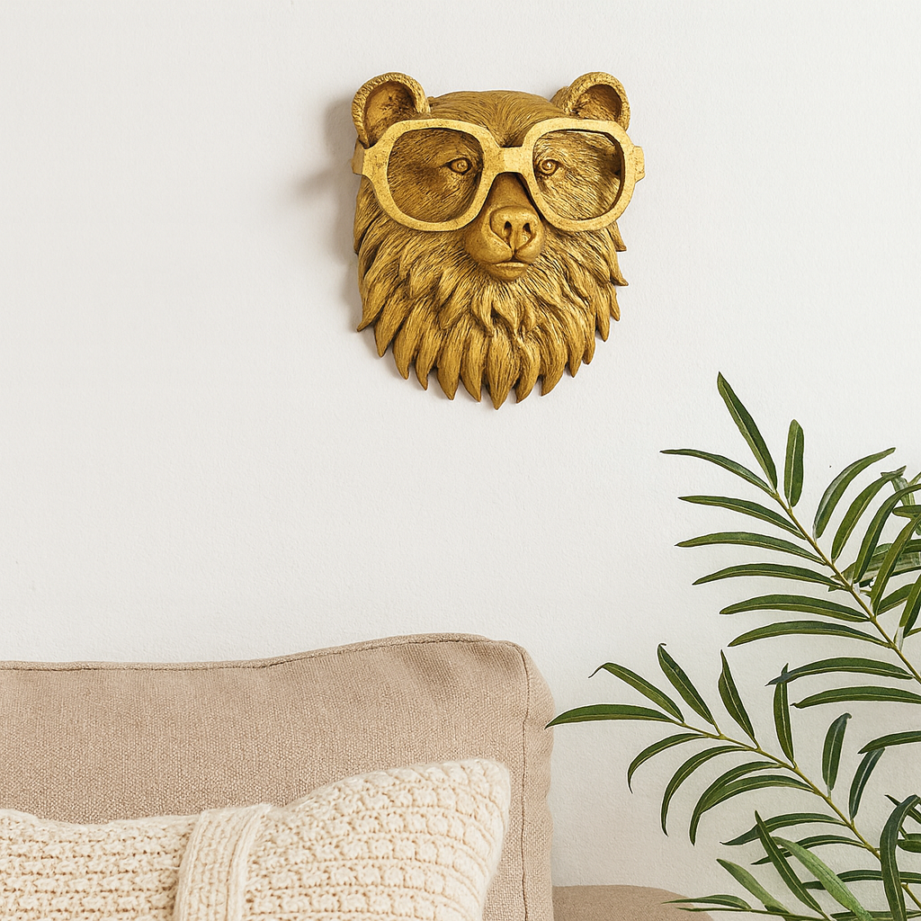 Vintage Resin Animal Head Sculpture | Handcrafted Wall Art 4