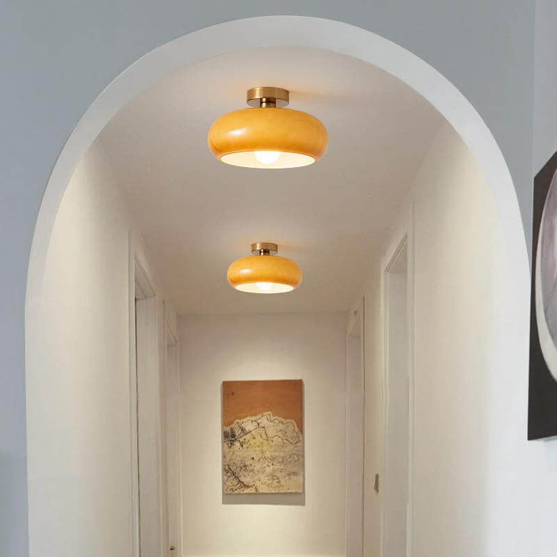 Vintage Round Glass Ceiling Light Fixture | Adjustable Height & Timeless Design 2
