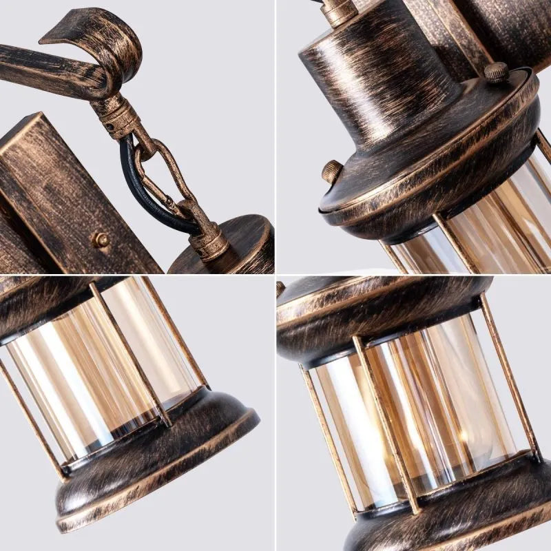 Vintage Wall Light | Durable Cast Iron & Glass Shade 4