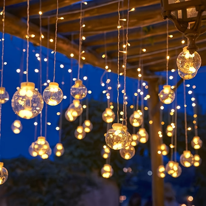 Warm White LED Fairy Lights | Hanging Globe Ornaments 1